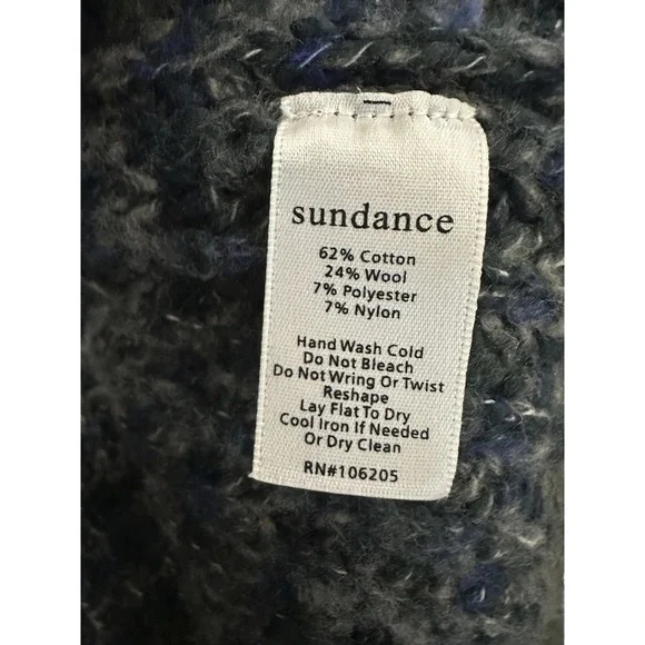 *Flawed Sundance Long Cardigan Sweater Space Dye Duster Hooded Wool Blend Small - Picture 12 of 16